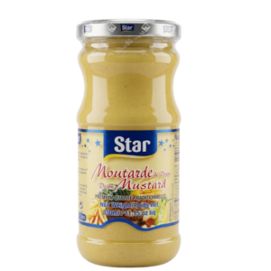 Star Dijon Mustard (Moutarde de Dijon) - Authentic Moroccan Glass Jar (330ml 11.15 fl oz)